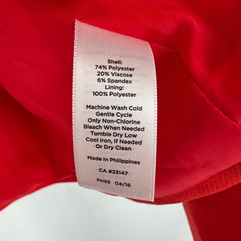 NWT TALBOTS $169 Solid Red Lined Open Front Lapel… - image 4